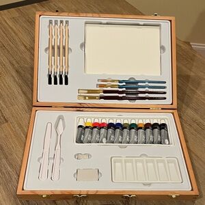 Wooden Acrylic Paint Set